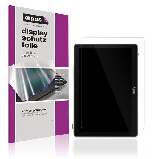 Klare Displayschutzfolie von dipos passend für Eufy Smartdisplay E10, präziser Zuschnitt und blasenfrei montiert