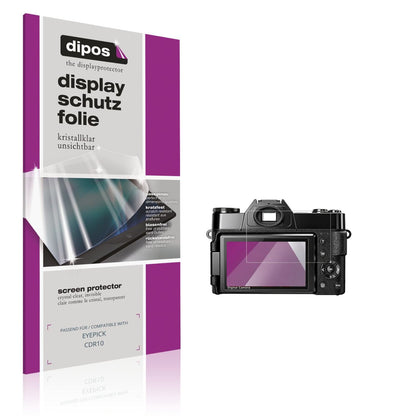 Klare Displayschutzfolie von dipos passend für EYEPICK CDR10, präziser Zuschnitt und blasenfrei montiert