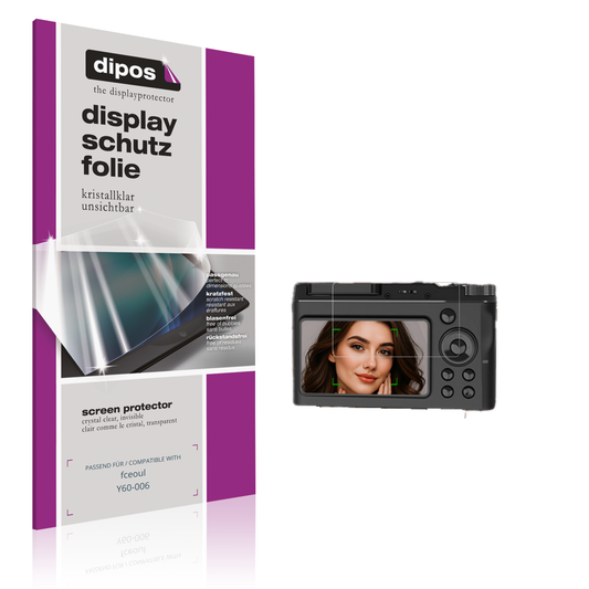 Klare Displayschutzfolie von dipos passend für fceoul Y60-006, präziser Zuschnitt und blasenfrei montiert