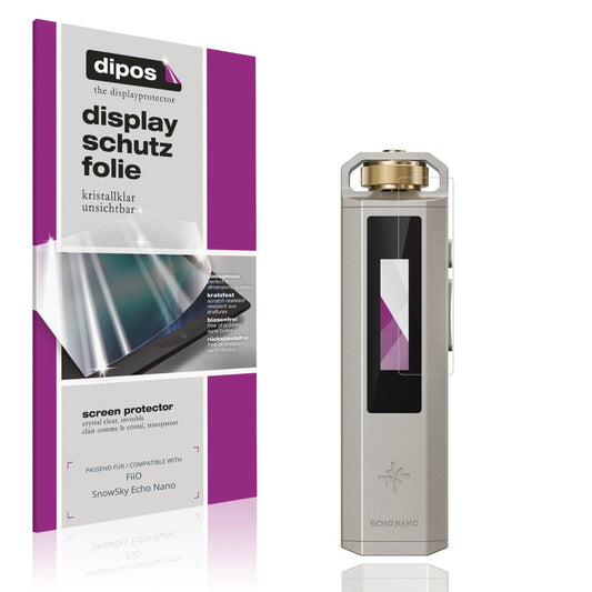 Klare Displayschutzfolie von dipos passend für FiiO SnowSky Echo Nano, präziser Zuschnitt und blasenfrei montiert