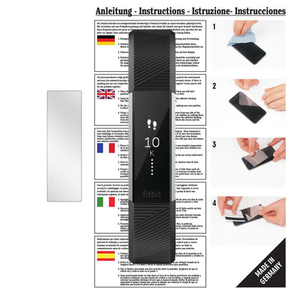 Klare Displayschutzfolie von dipos passend für FitBit Alta HR, präziser Zuschnitt und blasenfrei montiert