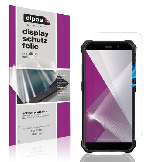 Klare Displayschutzfolie von dipos passend für FOSSiBOT F101 Pro, präziser Zuschnitt und blasenfrei montiert