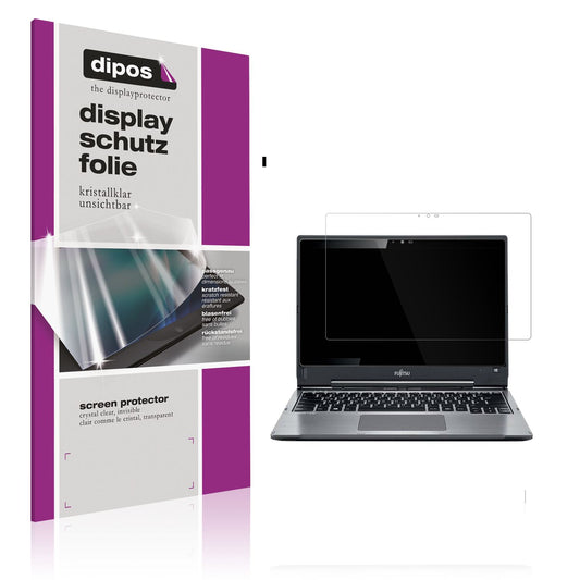 Klare Displayschutzfolie von dipos passend für Fujitsu Lifebook T936, präziser Zuschnitt und blasenfrei montiert