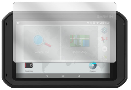 Klare Displayschutzfolie von dipos passend für Garmin Fleet 790 EU, präziser Zuschnitt und blasenfrei montiert