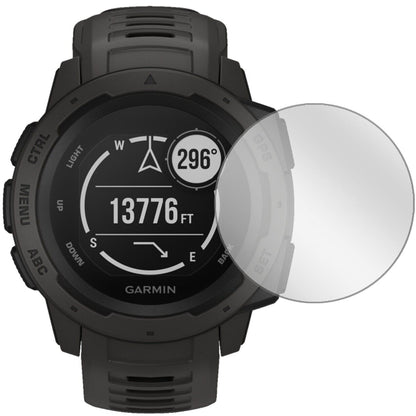 Klare Displayschutzfolie von dipos passend für Garmin Instinct, präziser Zuschnitt und blasenfrei montiert