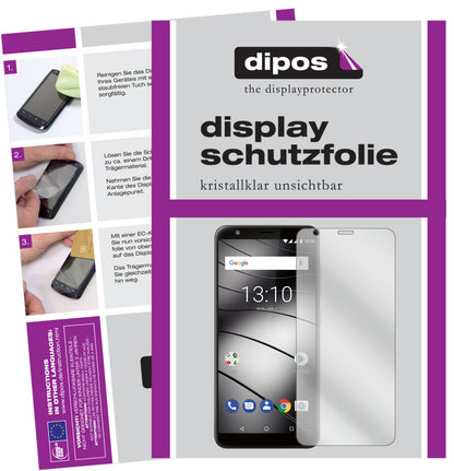 Klare Displayschutzfolie von dipos passend für Gigaset GS280, präziser Zuschnitt und blasenfrei montiert
