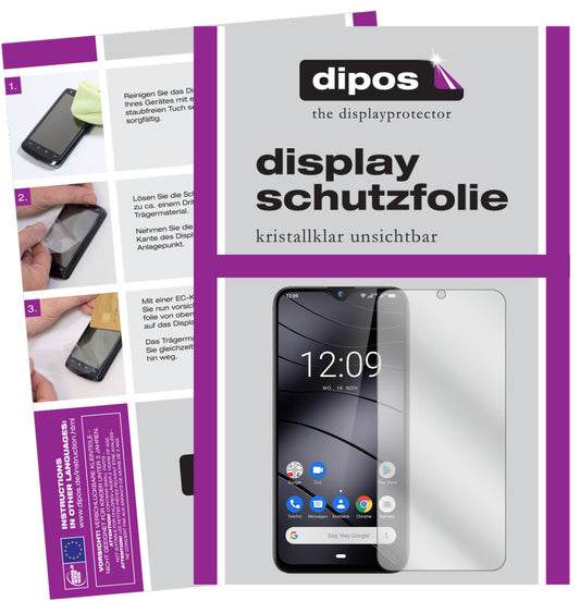 Klare Displayschutzfolie von dipos passend für Gigaset GS290, präziser Zuschnitt und blasenfrei montiert
