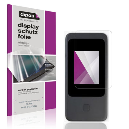 Klare Displayschutzfolie von dipos passend für GL.iNet MUDI 7 GL-E5800, präziser Zuschnitt und blasenfrei montiert