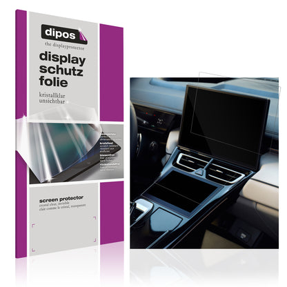 Klare Displayschutzfolie von dipos passend für GWM Wey 05 Dual Touchscreen, präziser Zuschnitt und blasenfrei montiert