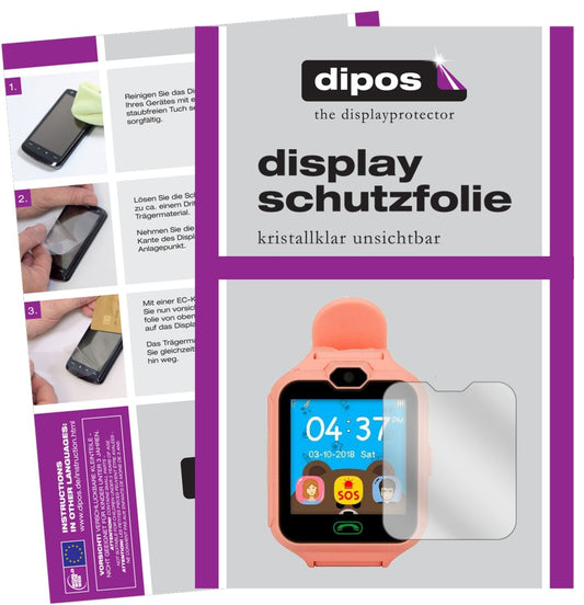 Klare Displayschutzfolie von dipos passend für Hangang Smart MT-6261, präziser Zuschnitt und blasenfrei montiert
