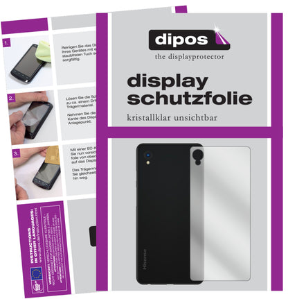 Klare Displayschutzfolie von dipos passend für HiSense A5 Rückseite, präziser Zuschnitt und blasenfrei montiert