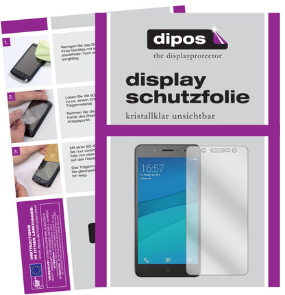 Klare Displayschutzfolie von dipos passend für Hisense L695, präziser Zuschnitt und blasenfrei montiert