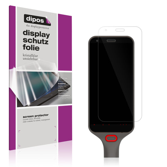 Klare Displayschutzfolie von dipos passend für Honeywell CS32, präziser Zuschnitt und blasenfrei montiert