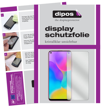 Klare Displayschutzfolie von dipos passend für Honor Play 3, präziser Zuschnitt und blasenfrei montiert