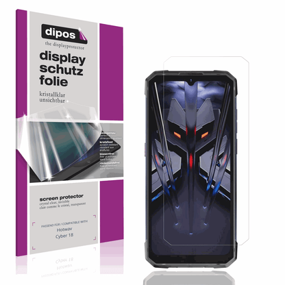 Klare Displayschutzfolie von dipos passend für Hotwav Cyber 18, präziser Zuschnitt und blasenfrei montiert