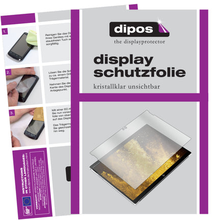 Klare Displayschutzfolie von dipos passend für HP Elite X2 G4 12.3 Zoll, präziser Zuschnitt und blasenfrei montiert