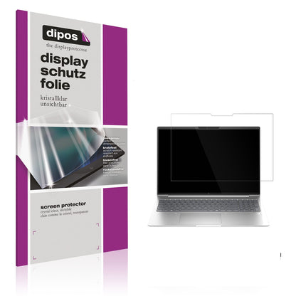 Klare Displayschutzfolie von dipos passend für HP Elitebook 655 G11 16 Zoll, präziser Zuschnitt und blasenfrei montiert