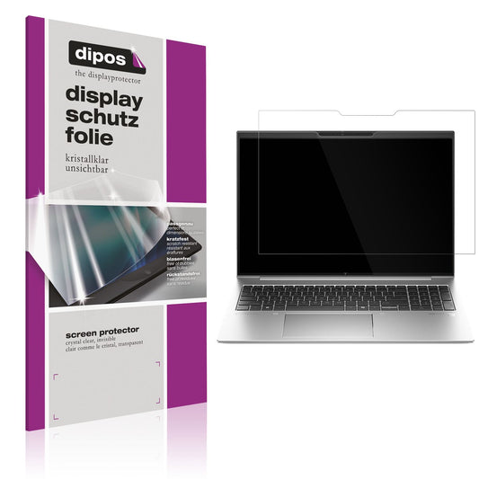 Klare Displayschutzfolie von dipos passend für HP EliteBook 860 G11 16 Zoll, präziser Zuschnitt und blasenfrei montiert
