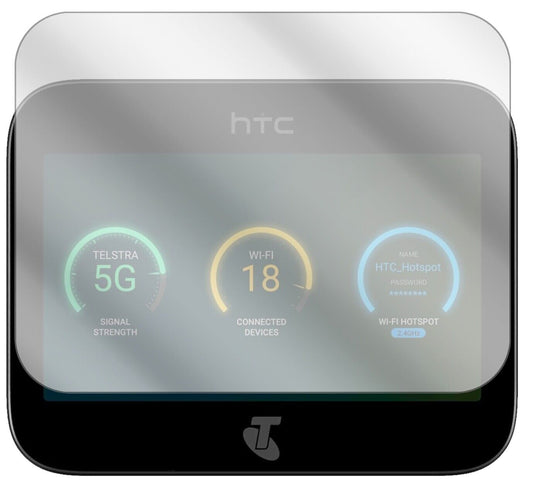 Klare Displayschutzfolie von dipos passend für HTC 5G Hub, präziser Zuschnitt und blasenfrei montiert