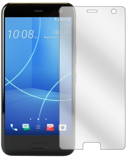 Klare Displayschutzfolie von dipos passend für HTC U11 Life, präziser Zuschnitt und blasenfrei montiert