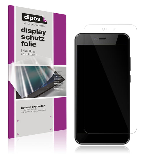 Klare Displayschutzfolie von dipos passend für HTC Wildfire E5 Life, präziser Zuschnitt und blasenfrei montiert