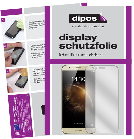Klare Displayschutzfolie von dipos passend für Huawei GX8, präziser Zuschnitt und blasenfrei montiert