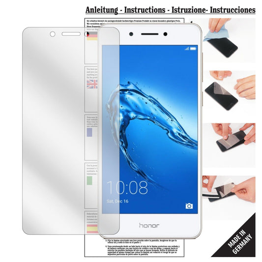 Klare Displayschutzfolie von dipos passend für Huawei Honor 6C, präziser Zuschnitt und blasenfrei montiert