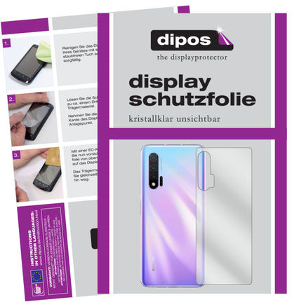 Klare Displayschutzfolie von dipos passend für Huawei nova 6 Rückseite, präziser Zuschnitt und blasenfrei montiert