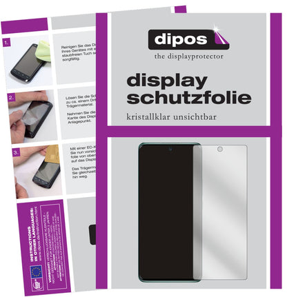 Klare Displayschutzfolie von dipos passend für Huawei Nova 8, präziser Zuschnitt und blasenfrei montiert