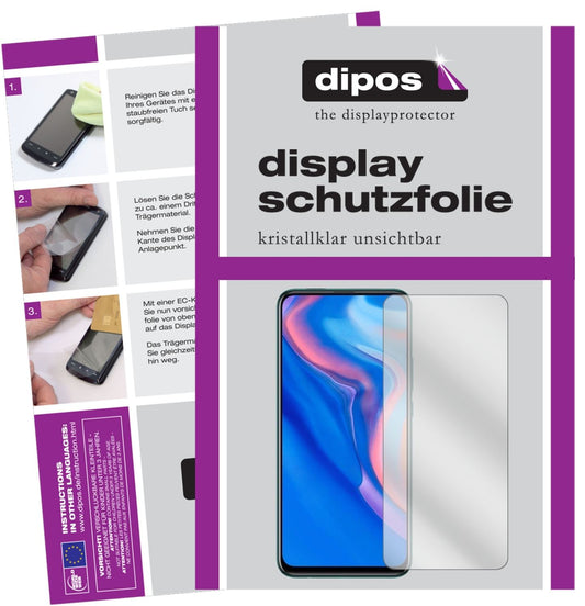 Klare Displayschutzfolie von dipos passend für Huawei P Smart Z (2019), präziser Zuschnitt und blasenfrei montiert