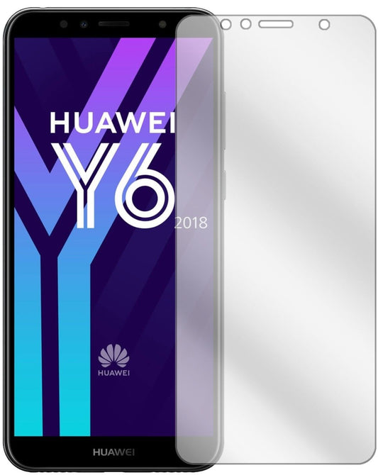 Klare Displayschutzfolie von dipos passend für Huawei Y6 (2018), präziser Zuschnitt und blasenfrei montiert