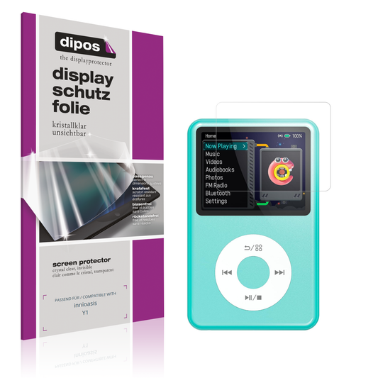 Klare Displayschutzfolie von dipos passend für innioasis Y1, präziser Zuschnitt und blasenfrei montiert