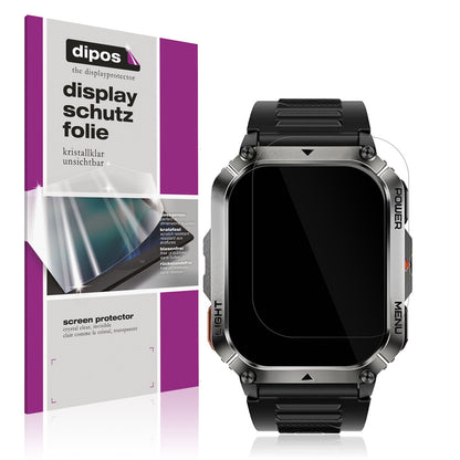 Klare Displayschutzfolie von dipos passend für Iowodo W70 Pro 2.01 Zoll, präziser Zuschnitt und blasenfrei montiert