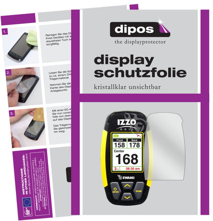 Klare Displayschutzfolie von dipos passend für Izzo Swami 4000, präziser Zuschnitt und blasenfrei montiert
