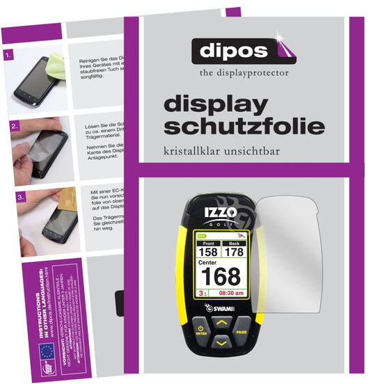 Klare Displayschutzfolie von dipos passend für Izzo Swami 4000, präziser Zuschnitt und blasenfrei montiert