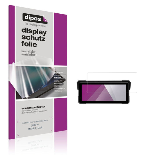 Klare Displayschutzfolie von dipos passend für Jansite MT36 8.1 Zoll, präziser Zuschnitt und blasenfrei montiert