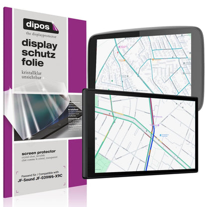 Klare Displayschutzfolie von dipos passend für JF-Sound JF-039W6-X9C, präziser Zuschnitt und blasenfrei montiert