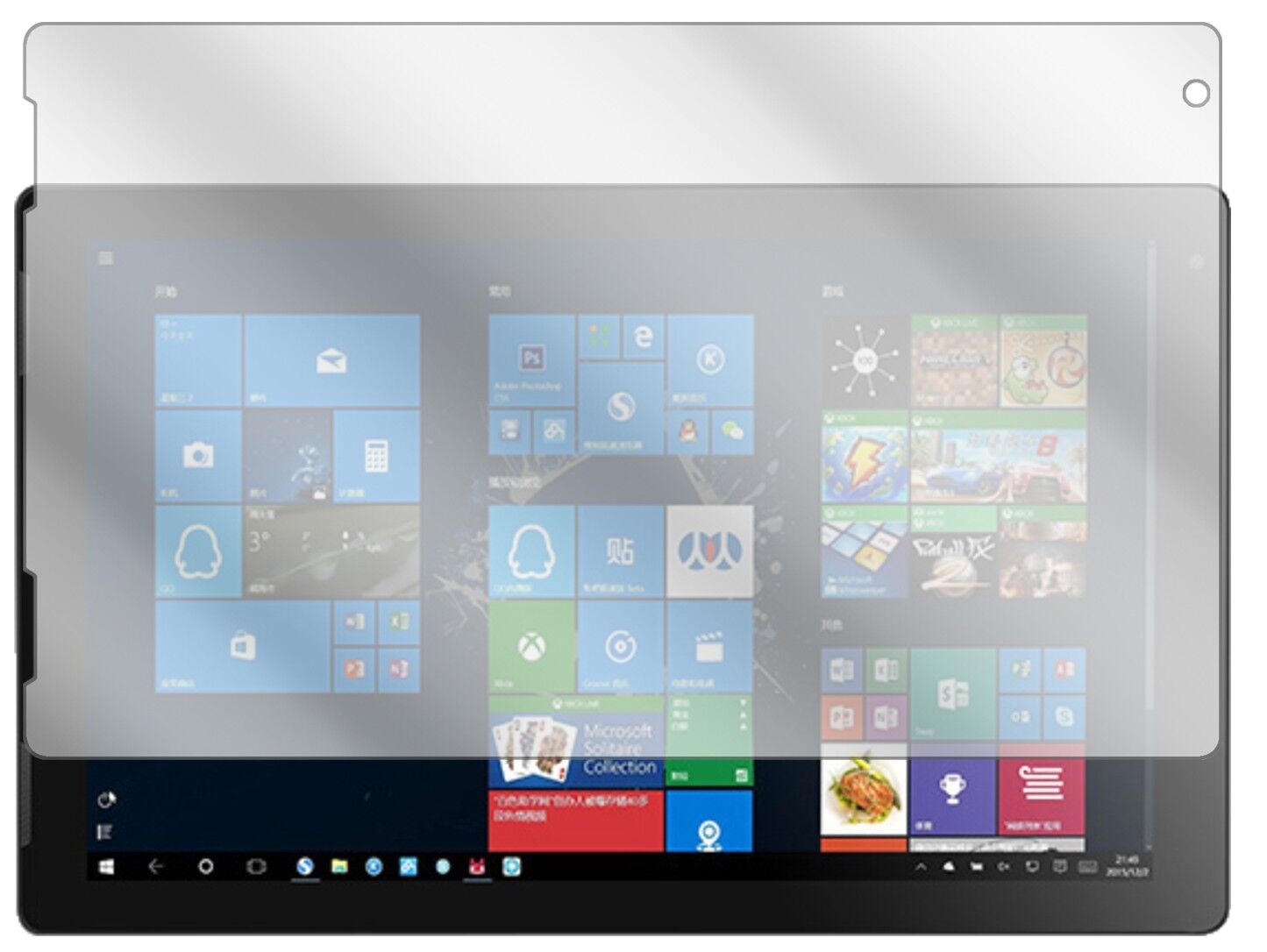 Klare Displayschutzfolie von dipos passend für Jumper Ezpad 7S, präziser Zuschnitt und blasenfrei montiert