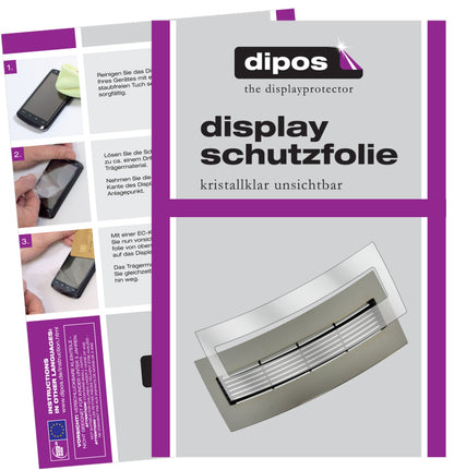 Klare Displayschutzfolie von dipos passend für Jura XJ9 Tropfblech, präziser Zuschnitt und blasenfrei montiert