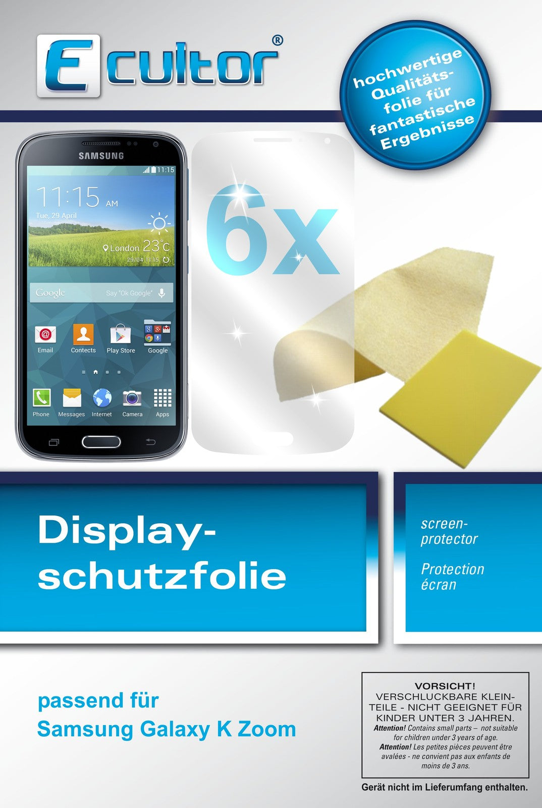Klare Displayschutzfolie von dipos passend für K Zoom Samsung, präziser Zuschnitt und blasenfrei montiert