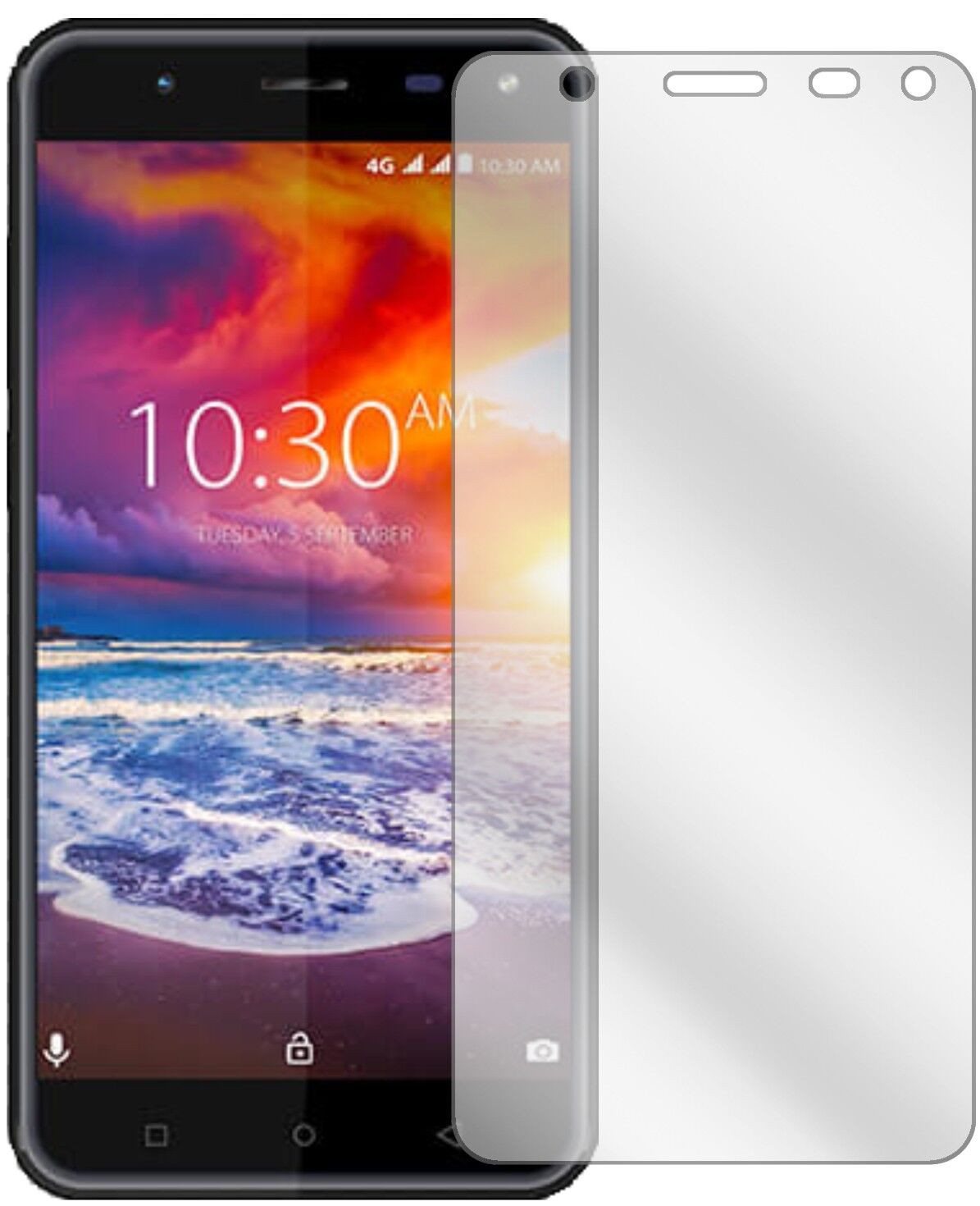 Klare Displayschutzfolie von dipos passend für Karbonn Titanium Jumbo 3, präziser Zuschnitt und blasenfrei montiert