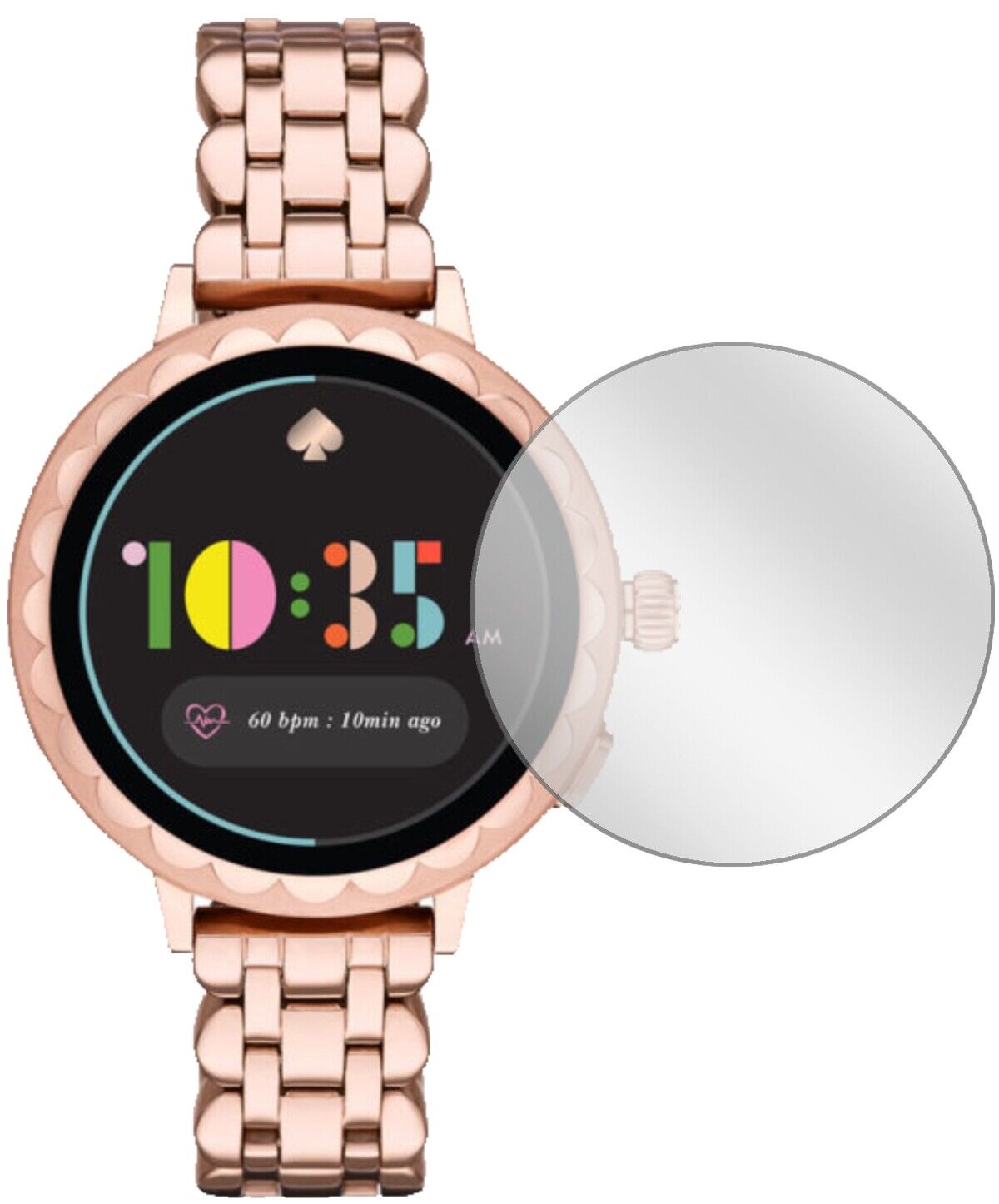 Klare Displayschutzfolie von dipos passend für Kate Spade Scallop 2, präziser Zuschnitt und blasenfrei montiert
