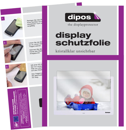 Klare Displayschutzfolie von dipos passend für Kenuo 15.4 Zoll, präziser Zuschnitt und blasenfrei montiert