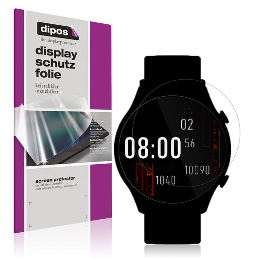 Klare Displayschutzfolie von dipos passend für Kieslect Calling Watch KR Pro, präziser Zuschnitt und blasenfrei montiert