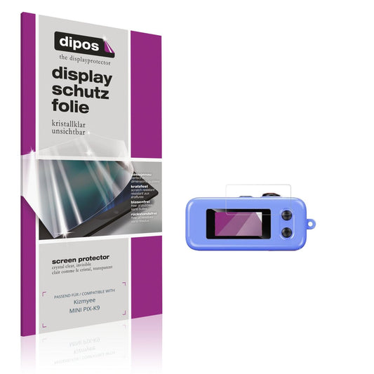Klare Displayschutzfolie von dipos passend für Kizmyee MINI PIX-K9, präziser Zuschnitt und blasenfrei montiert