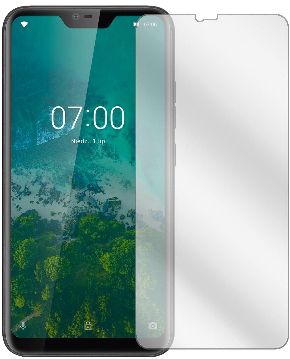 Klare Displayschutzfolie von dipos passend für Kruger Matz Smartfon LIVE 7, präziser Zuschnitt und blasenfrei montiert