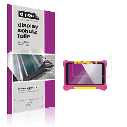 Klare Displayschutzfolie von dipos passend für Laptok TK707, präziser Zuschnitt und blasenfrei montiert
