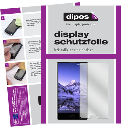 Klare Displayschutzfolie von dipos passend für Leagoo Kiicaa Mix, präziser Zuschnitt und blasenfrei montiert