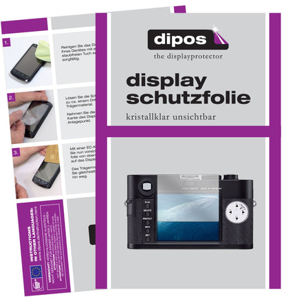 Klare Displayschutzfolie von dipos passend für Leica M10, präziser Zuschnitt und blasenfrei montiert