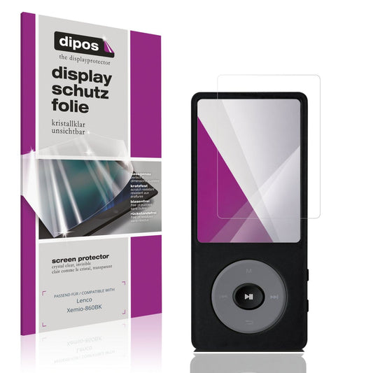Klare Displayschutzfolie von dipos passend für Lenco Xemio-860BK, präziser Zuschnitt und blasenfrei montiert